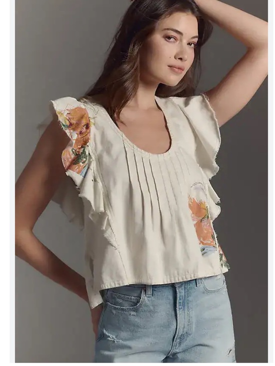 Anthropologie Tops - anthropologie Pilcro x leigh viner flutter sleeve blouse